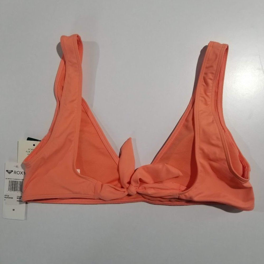 Roxy  Beach Classics Elongated Bikini Top Fusion Coral Size Medium - Picture 6 of 9